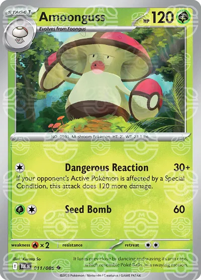 Amoonguss (Master Ball Pattern) Black Bolt Uncommon 011/086