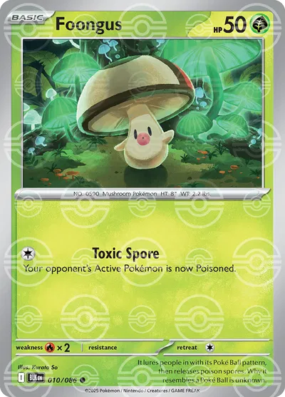 Foongus (Poke Ball Pattern) Black Bolt Common 010/086