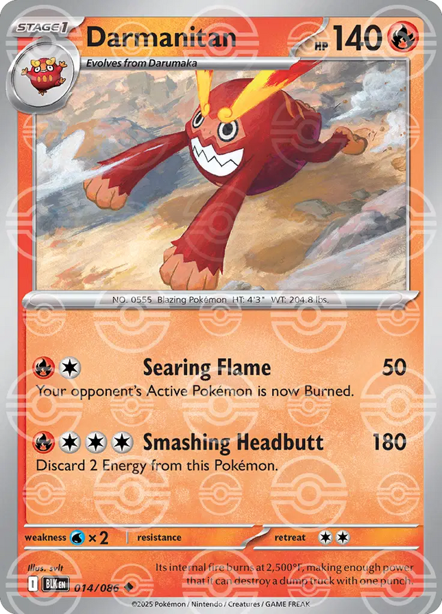 Darmanitan (Poke Ball Pattern) Uncommon • 014/086 Black Bolt