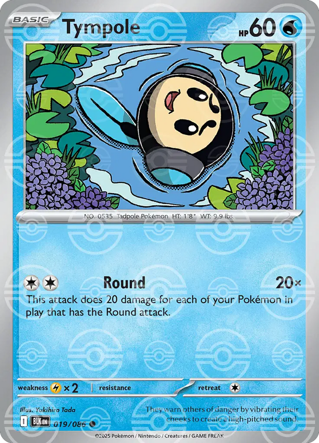 Tympole (Poke Ball Pattern) Common • 019/086 Black Bolt