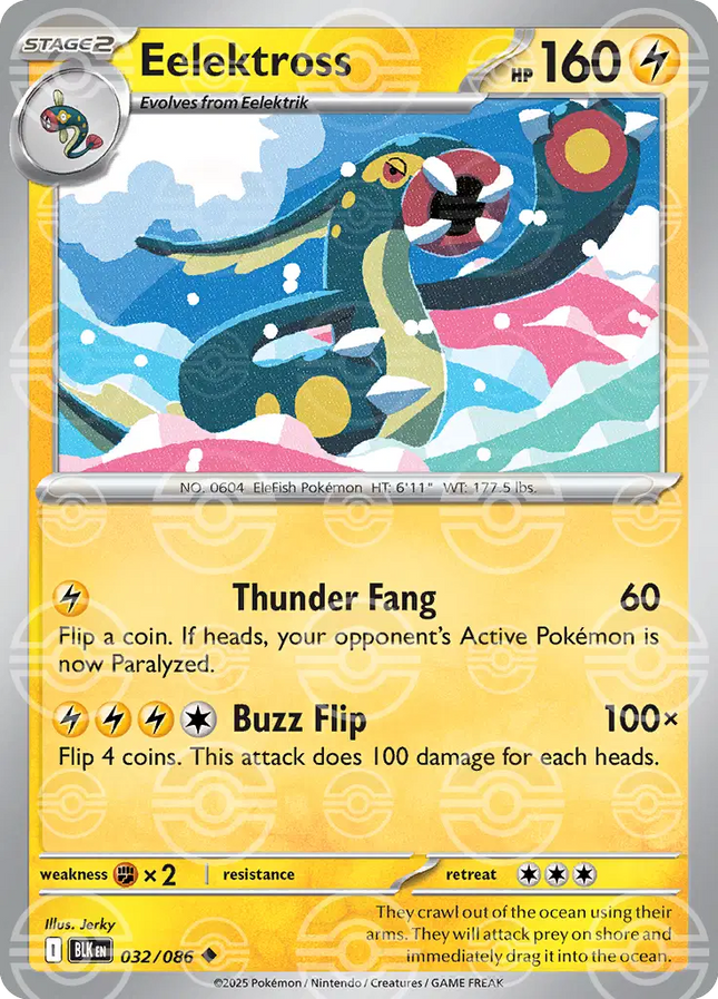 Eelektross (Poke Ball Pattern) Uncommon • 032/086 Black Bolt