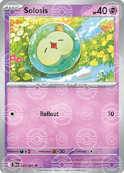 Solosis (Poke Ball Pattern) Black Bolt Common 037/086