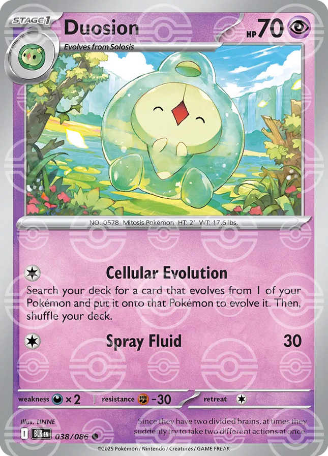 Duosion (Poke Ball Pattern) Black Bolt Common 038/086