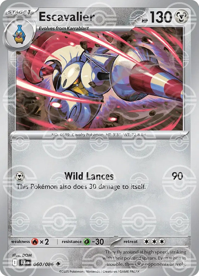 Escavalier (Poke Ball Pattern) Common • 060/086 Black Bolt