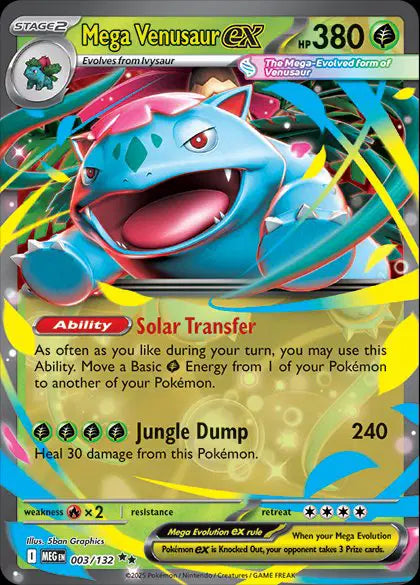 Mega Venusaur ex Double Rare • 003/132 Mega Evolution