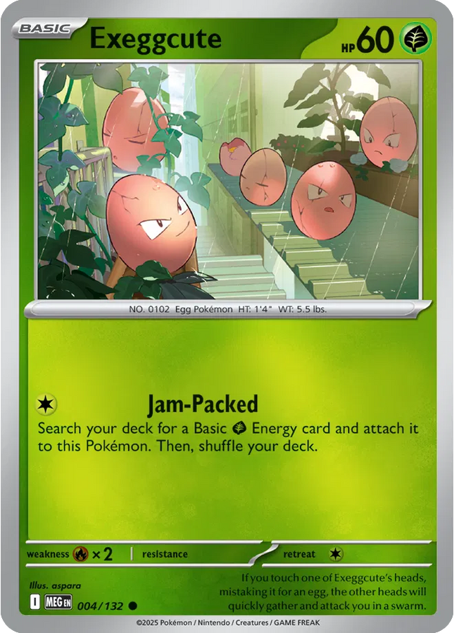Exeggcute Common • 004/132 Mega Evolution Reverse Holofoil