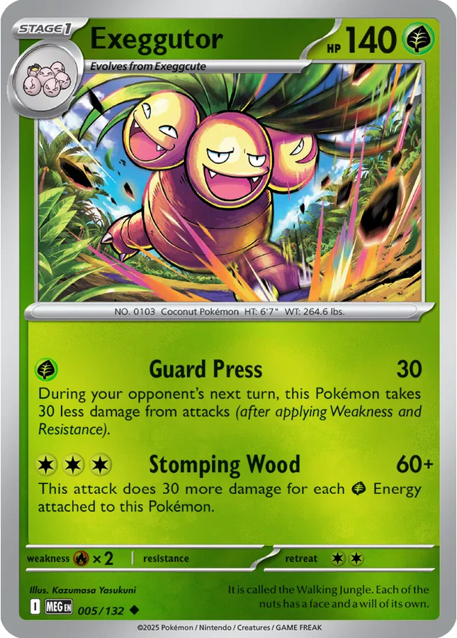Exeggutor Uncommon • 005/132 Mega Evolution Reverse Holofoil