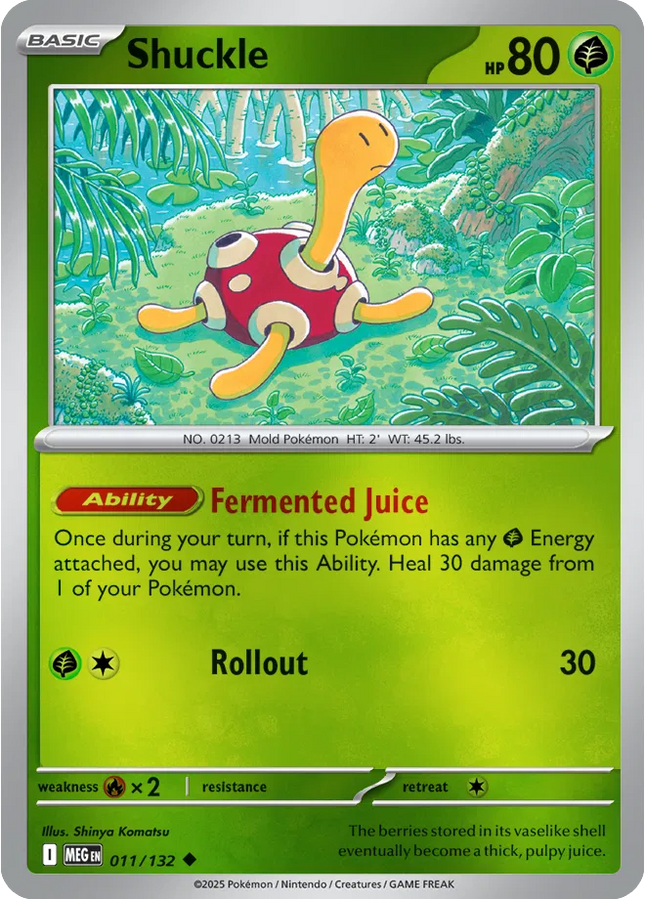 Shuckle Uncommon • 011/132 Mega Evolution Reverse Holofoil