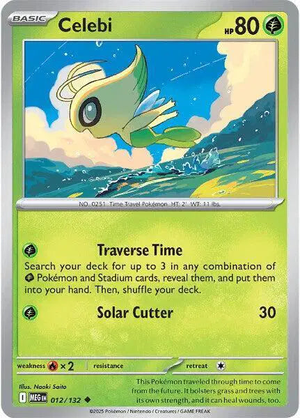 Celebi Uncommon • 012/132 Mega Evolution Reverse Holofoil
