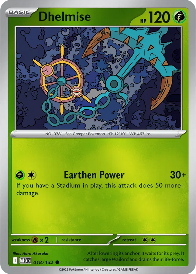 Dhelmise Uncommon • 018/132 Mega Evolution Reverse Holofoil