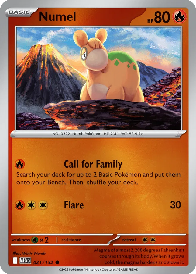 Numel Common • 021/132 Mega Evolution Reverse Holofoil