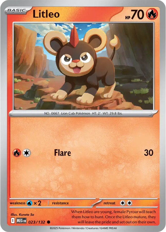 Litleo Common • 023/132 Mega Evolution