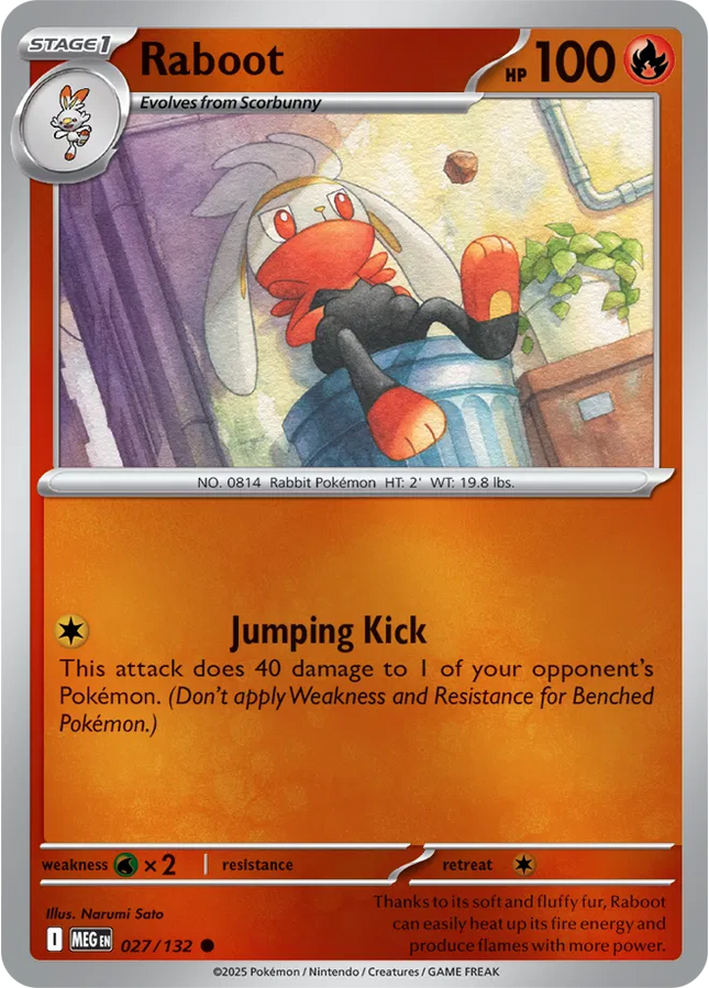 Raboot Common • 027/132 Mega Evolution Reverse Holofoil
