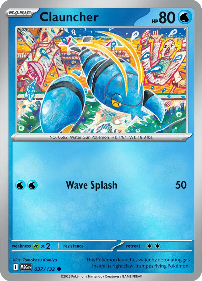 Clauncher Common • 037/132 Mega Evolution Reverse Holofoil