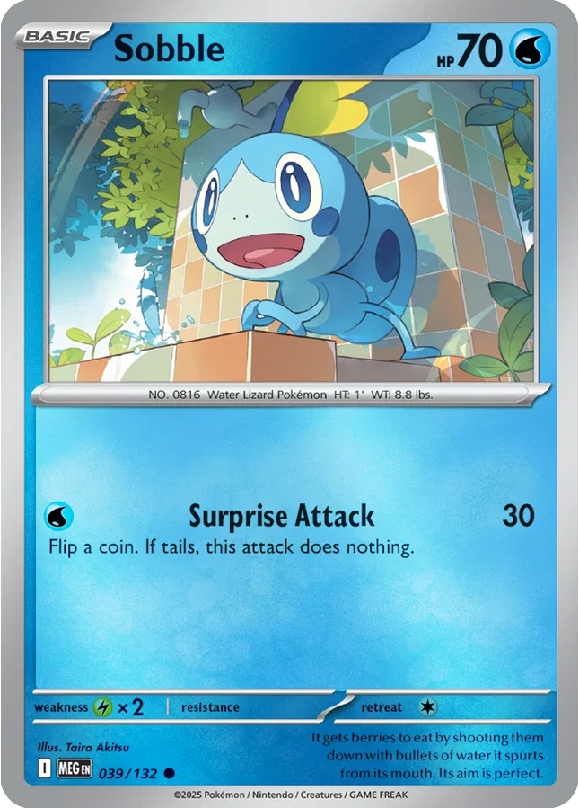 Sobble Mega Evolution Common 039/132 Reverse Holofoil