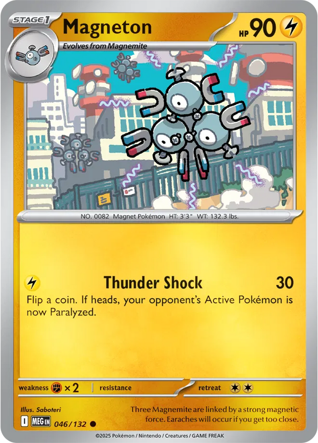 Magneton Common • 046/132 Mega Evolution Reverse Holofoil