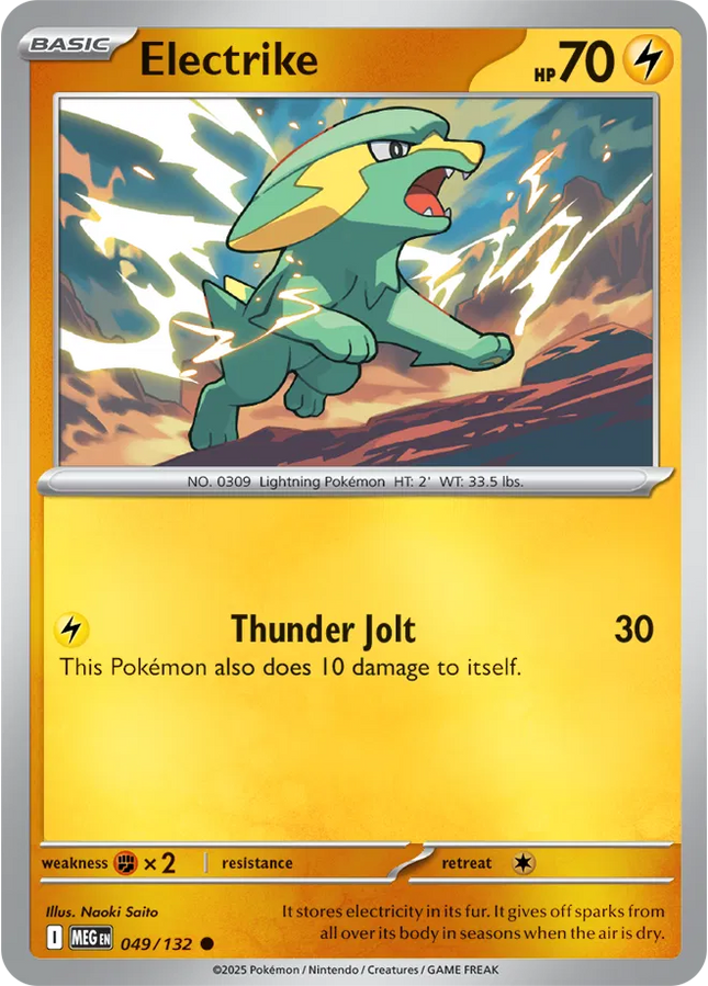 Electrike Common • 049/132 Mega Evolution Reverse Holofoil