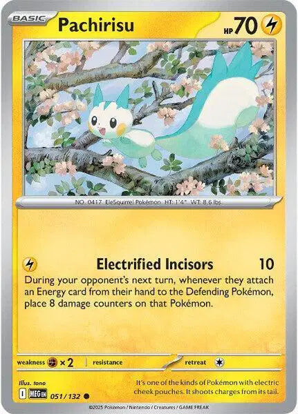 Pachirisu Common • 051/132 Mega Evolution Reverse Holofoil