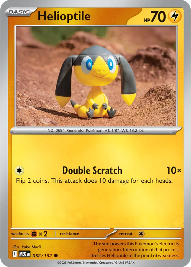 Helioptile Common • 052/132 Mega Evolution Reverse Holofoil