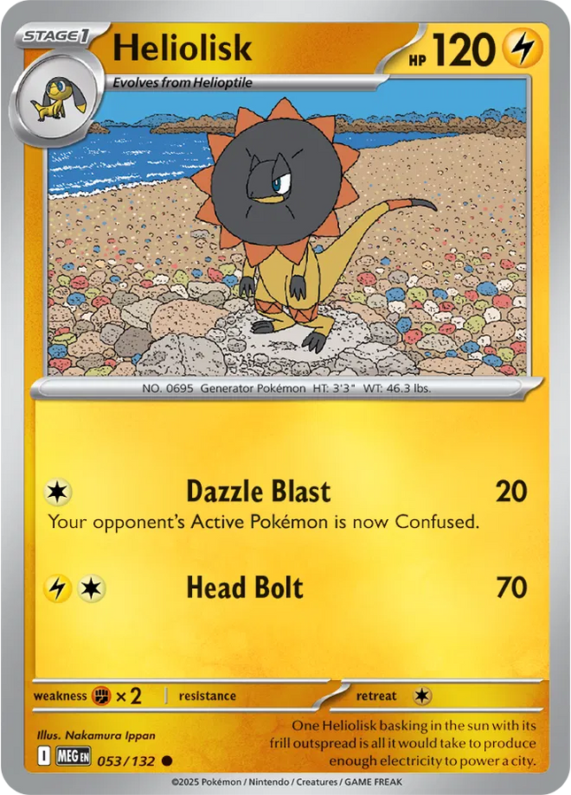 Heliolisk Common • 053/132 Mega Evolution Reverse Holofoil
