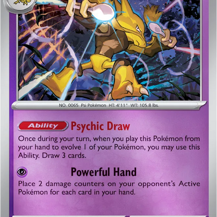Alakazam Rare • 056/132 Mega Evolution Reverse Holofoil