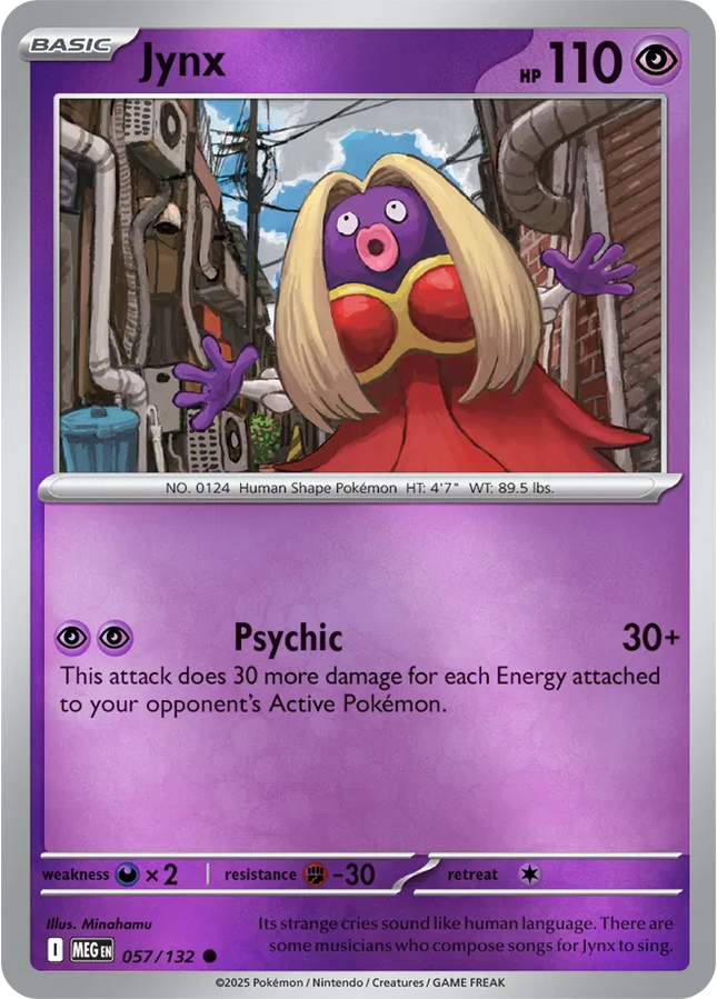 Jynx Common • 057/132 Mega Evolution Reverse Holofoil