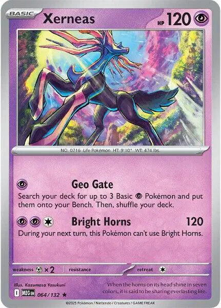 Xerneas Rare • 064/132 Mega Evolution Holofoil