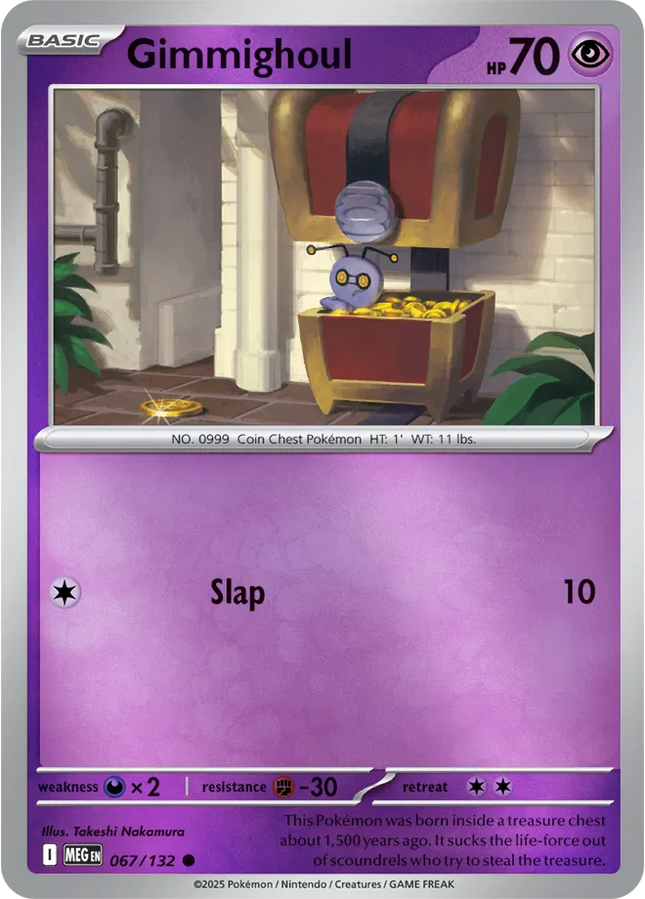 Gimmighoul Common • 067/132 Mega Evolution Reverse Holofoil