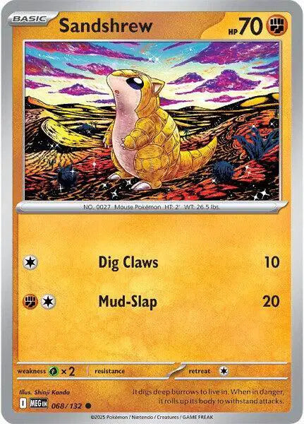 Sandshrew Common • 068/132 Mega Evolution