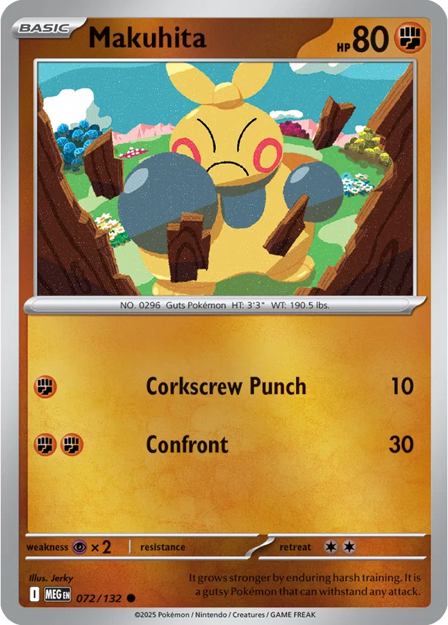 Makuhita Common • 072/132 Mega Evolution Reverse Holofoil