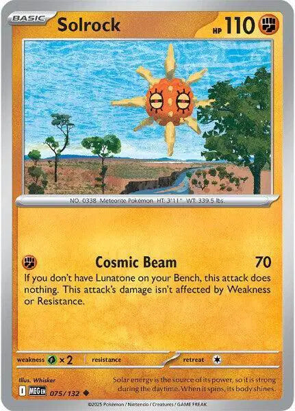 Solrock Uncommon • 075/132 Mega Evolution