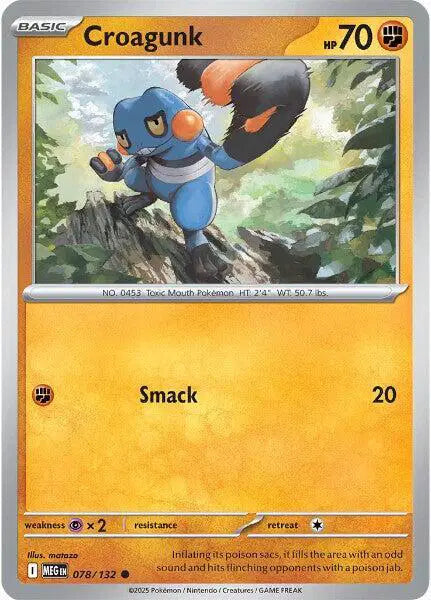 Croagunk Common • 078/132 Mega Evolution