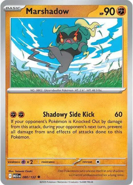 Marshadow Uncommon • 080/132 Mega Evolution Reverse Holofoil
