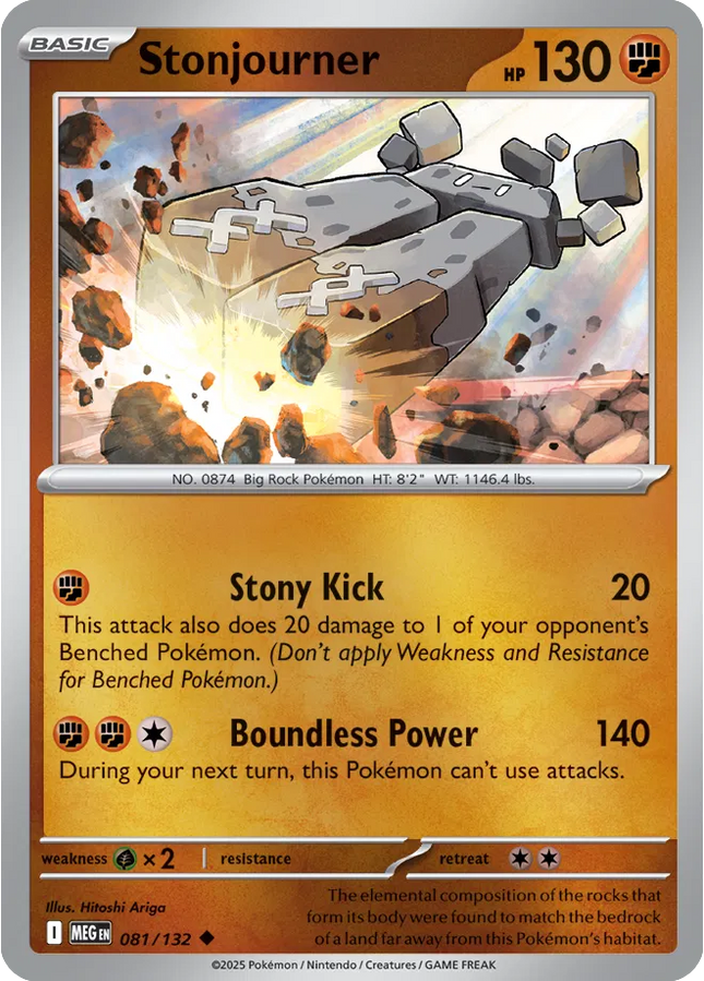 Stonjourner Uncommon • 081/132 Mega Evolution Reverse Holofoil
