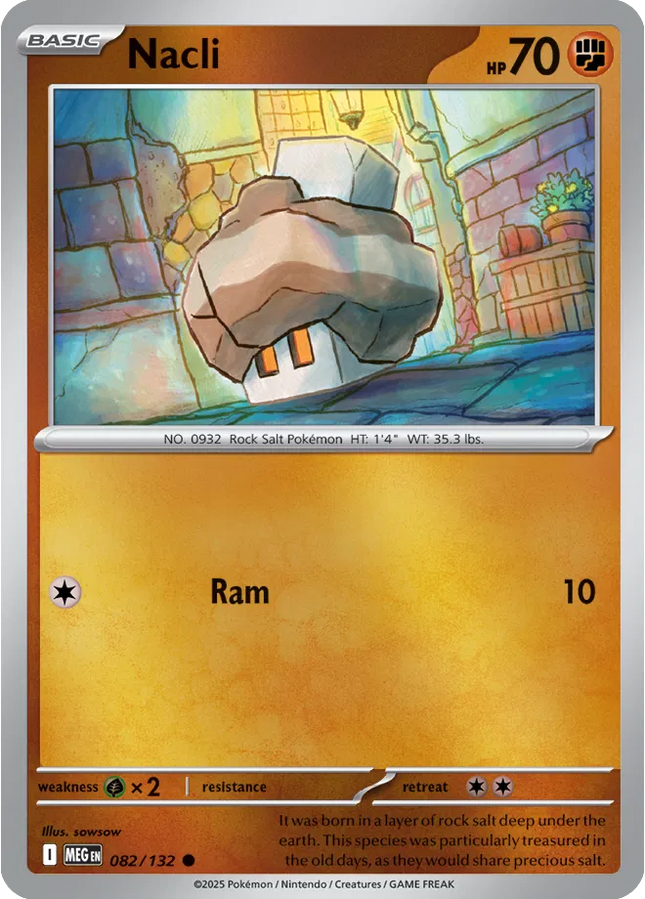Nacli Mega Evolution Common 082/132 Reverse Holofoil