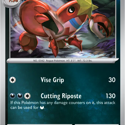 Crawdaunt Uncommon • 085/132 Mega Evolution Reverse Holofoil