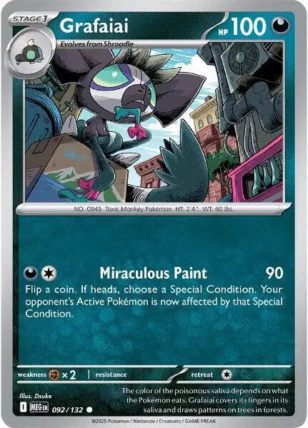 Grafaiai Common • 092/132 Mega Evolution