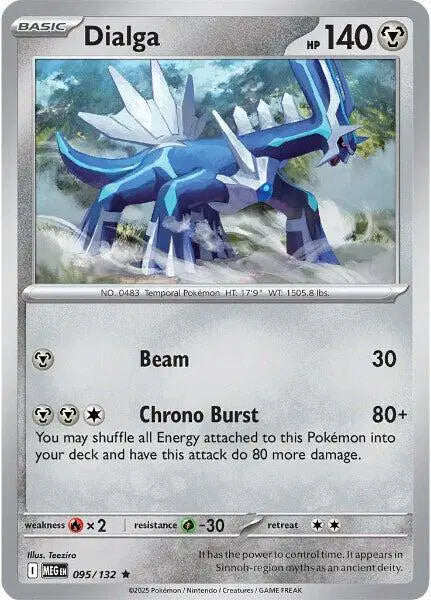 Dialga Rare • 095/132 Mega Evolution Holofoil