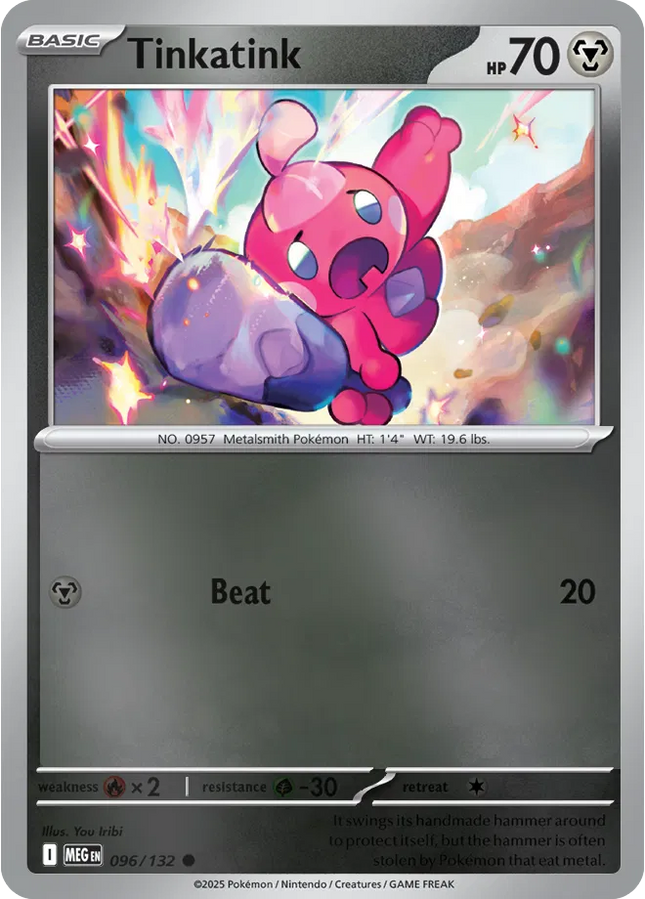 Tinkatink Common • 096/132 Mega Evolution Reverse Holofoil