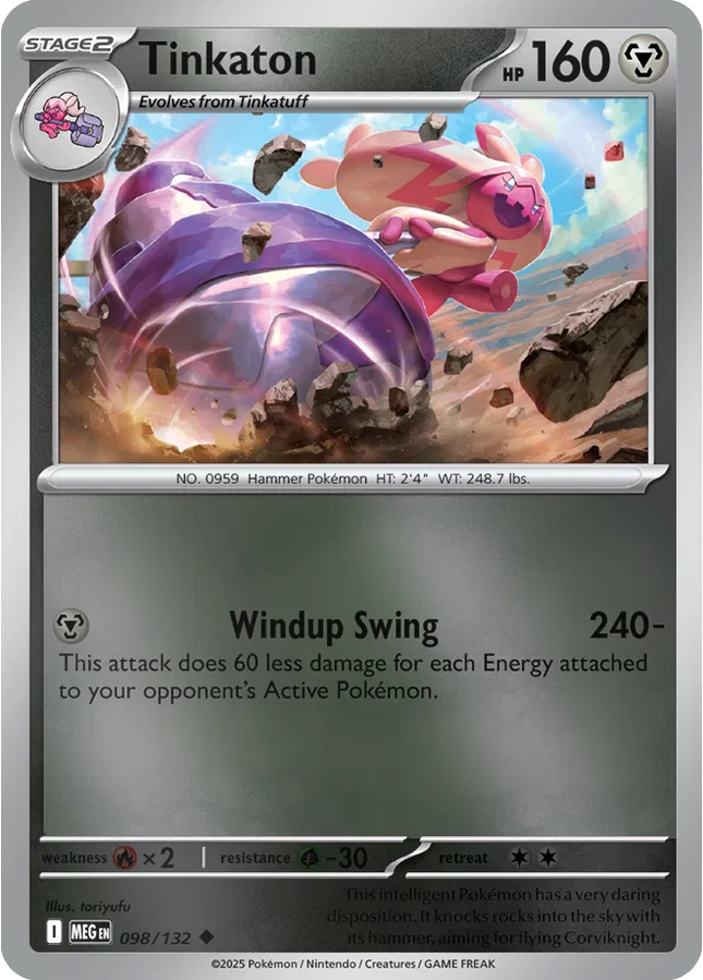 Tinkaton Uncommon • 098/132 Mega Evolution Reverse Holofoil