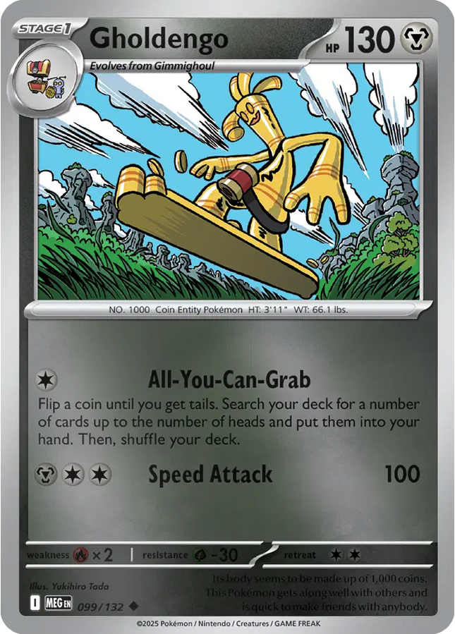 Gholdengo Uncommon • 099/132 Mega Evolution Reverse Holofoil