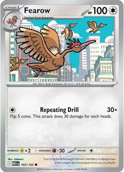 Fearow Common • 103/132 Mega Evolution
