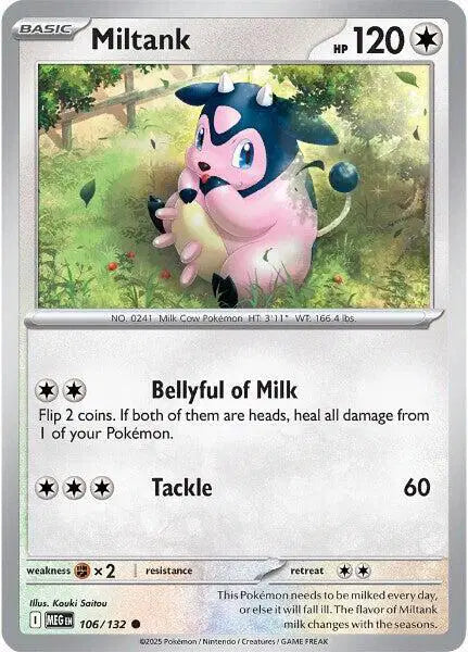 Miltank Common • 106/132 Mega Evolution Reverse Holofoil
