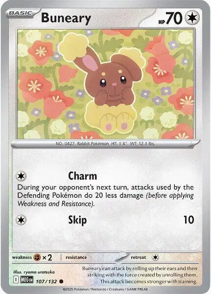 Buneary Common • 107/132 Mega Evolution Reverse Holofoil