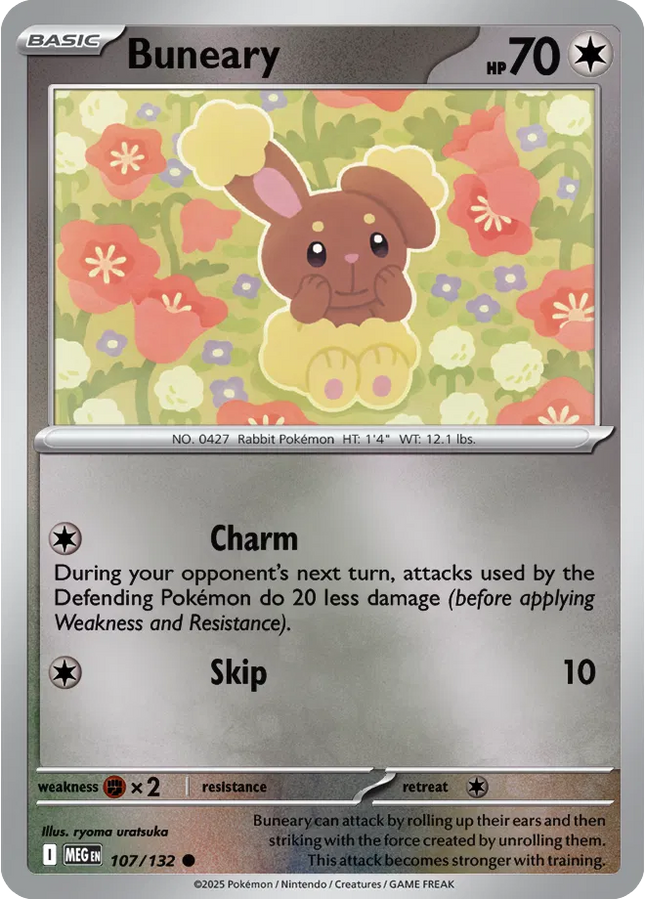 Buneary Common • 107/132 Mega Evolution Reverse Holofoil