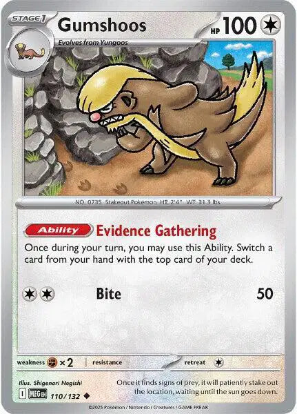 Gumshoos Uncommon • 110/132 Mega Evolution