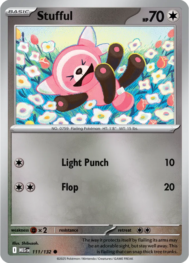 Stufful Common • 111/132 Mega Evolution Reverse Holofoil