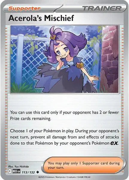 Acerola's Mischief Uncommon • 113/132 Mega Evolution