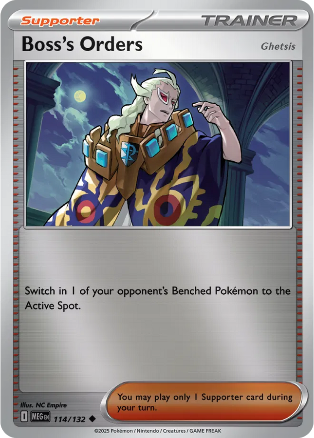 Boss's Orders [Ghetsis] Uncommon • 114/132 Mega Evolution Reverse Holofoil