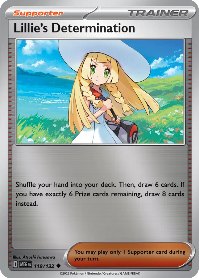 Lillie's Determination Uncommon • 119/132 Mega Evolution Reverse Holofoil